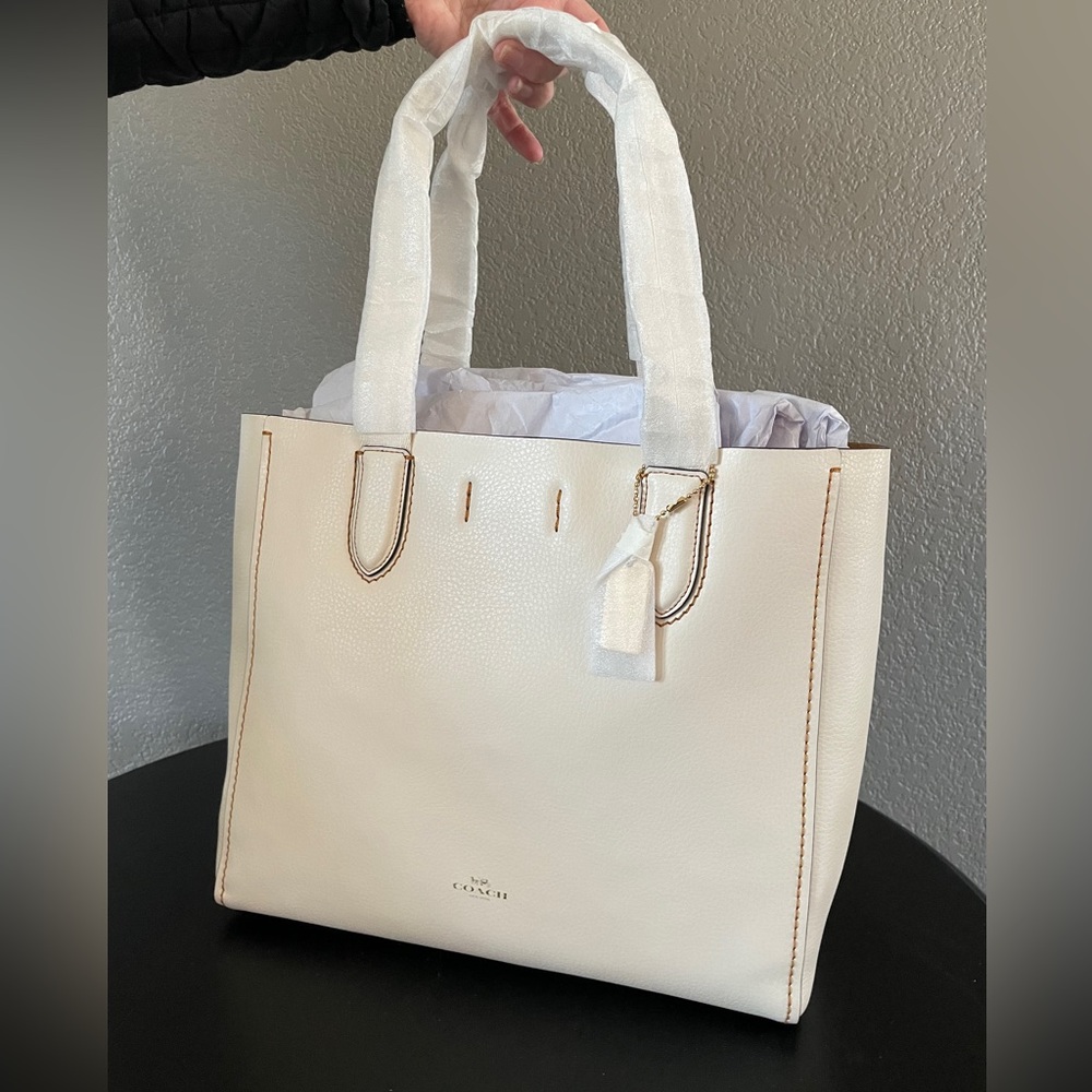 Coach Derby Tote Gold/Chalk